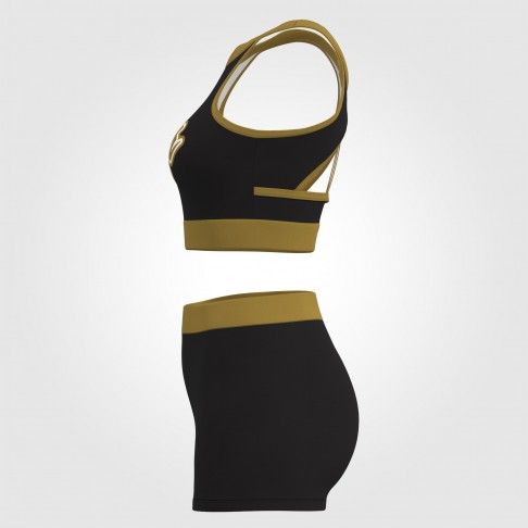 youth blue and gold crop top cheer uniformblack2