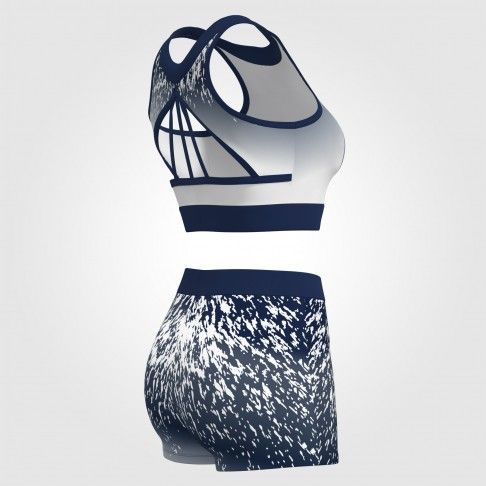 youth blue and gold crop top cheer uniformblue4