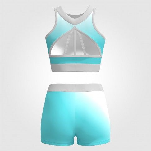 youth blue and gold crop top cheer uniformgreen1