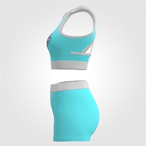 youth blue and gold crop top cheer uniformgreen2