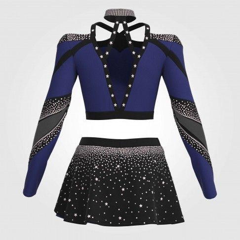 adult white vintage cheer uniformblue1