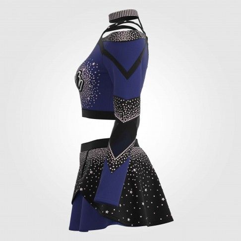 adult white vintage cheer uniformblue2