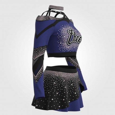 adult white vintage cheer uniformblue3
