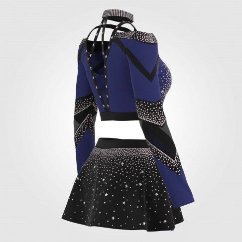 adult white vintage cheer uniformblue4
