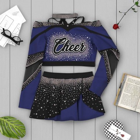 adult white vintage cheer uniformblue6