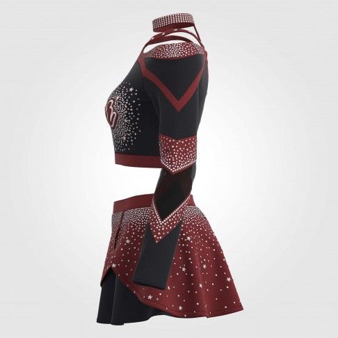 adult white vintage cheer uniformred2