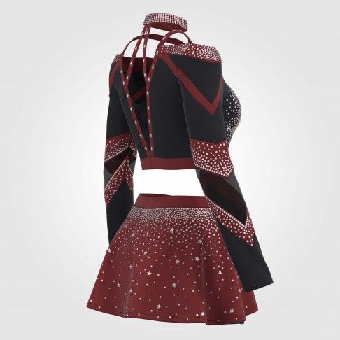 adult white vintage cheer uniformred4