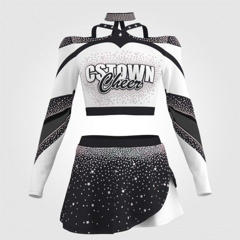 adult white vintage cheer uniformblack0