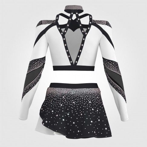 adult white vintage cheer uniformblack1