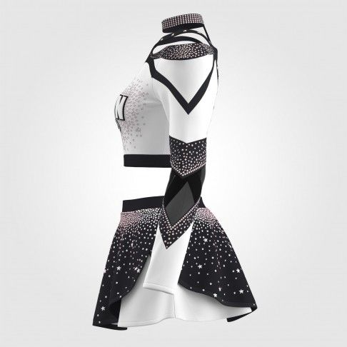 adult white vintage cheer uniformblack2