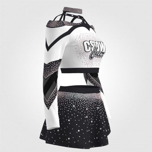 adult white vintage cheer uniformblack3