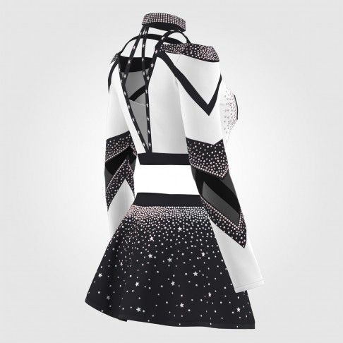 adult white vintage cheer uniformblack4