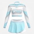 womens purple plus size cheerleading uniformscyan