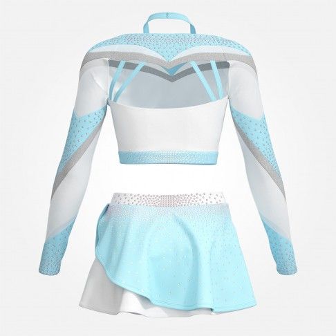 womens purple plus size cheerleading uniformscyan1