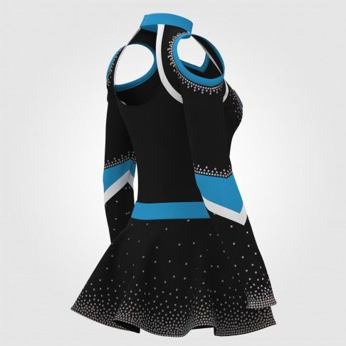 blue turtleneck cheerleading uniformblue4