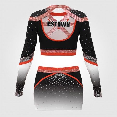 cheap blue diy cheer uniformsorange1