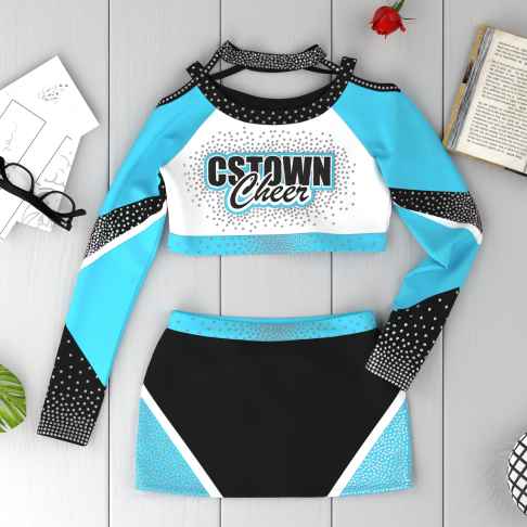design all star cheap purple cheerleading uniformlight blue6
