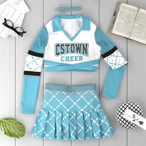 cheap green cheerleading clotheswhite6